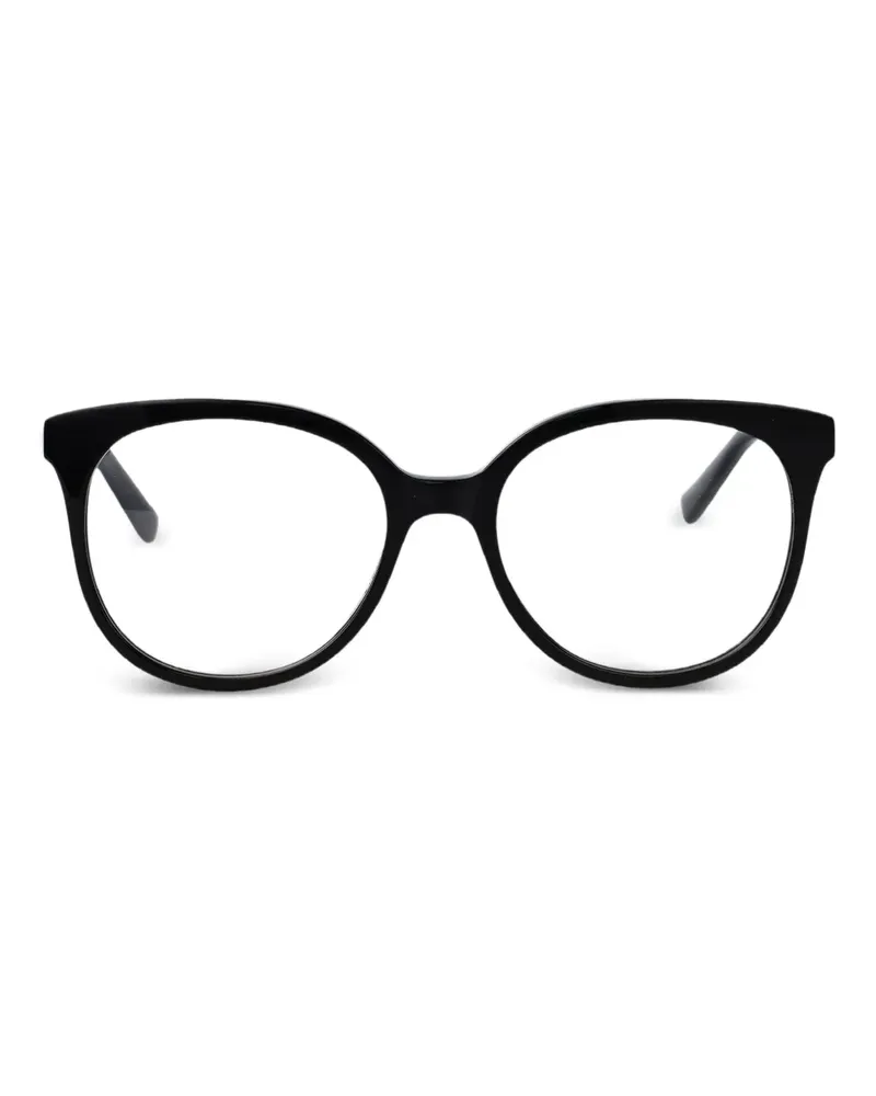 Alexander McQueen Brille mit rundem Gestell - Schwarz Schwarz