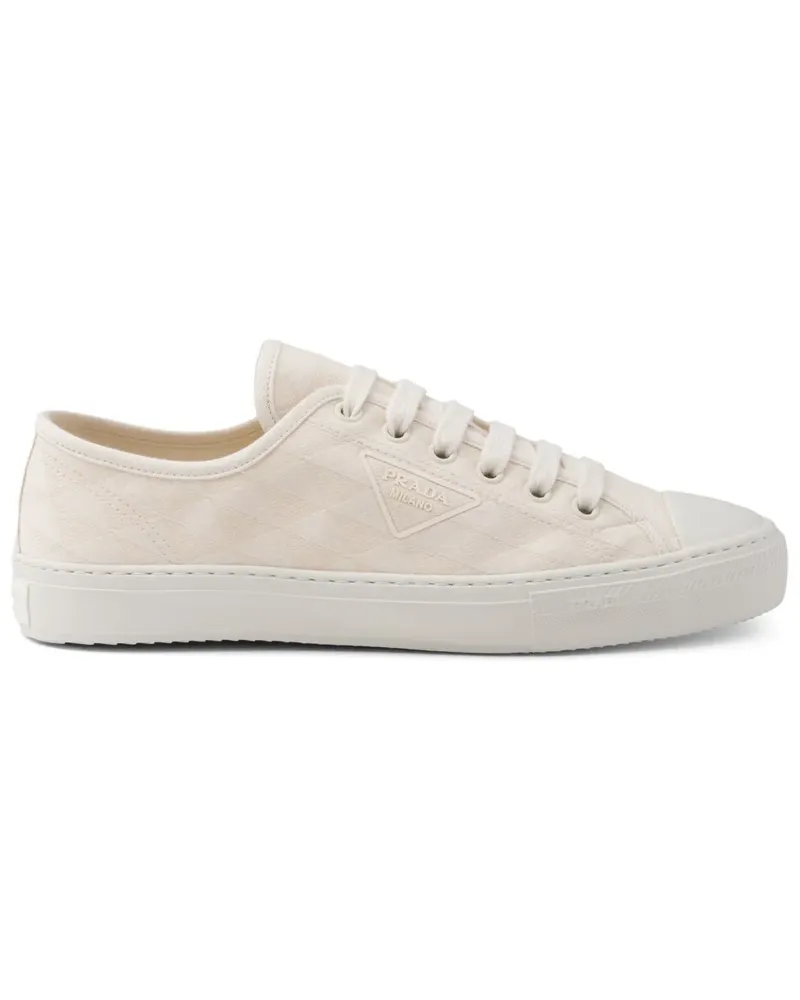 Prada Sneakers mit Triangel-Logo - Weiß Weiß