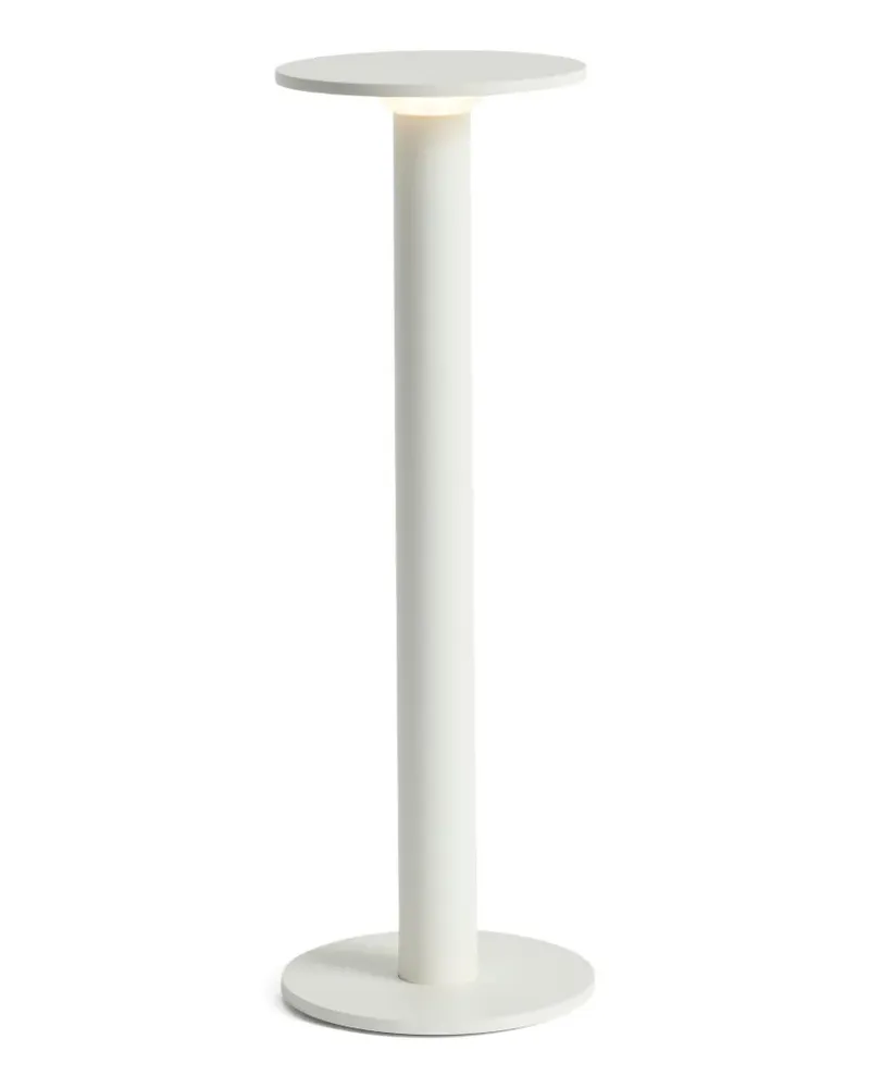 Hay Tragbare Lampe mit rundem Sockel - Weiß Weiß