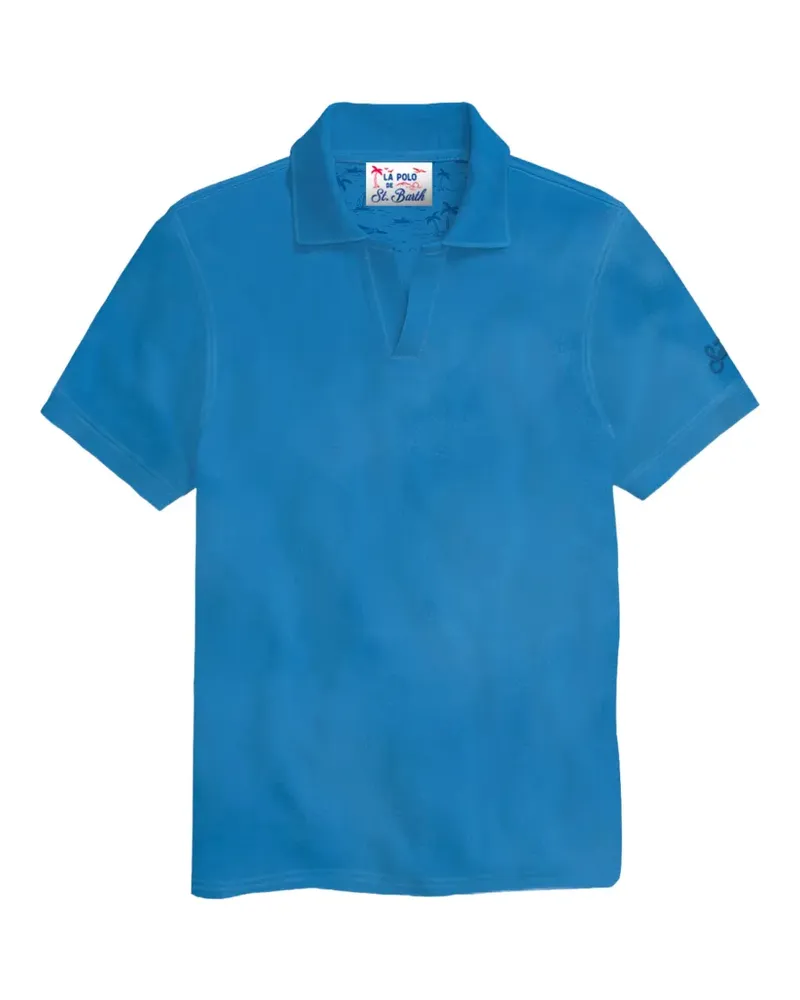 MC2 Saint Barth Charles Poloshirt aus Piquet - Blau Blau