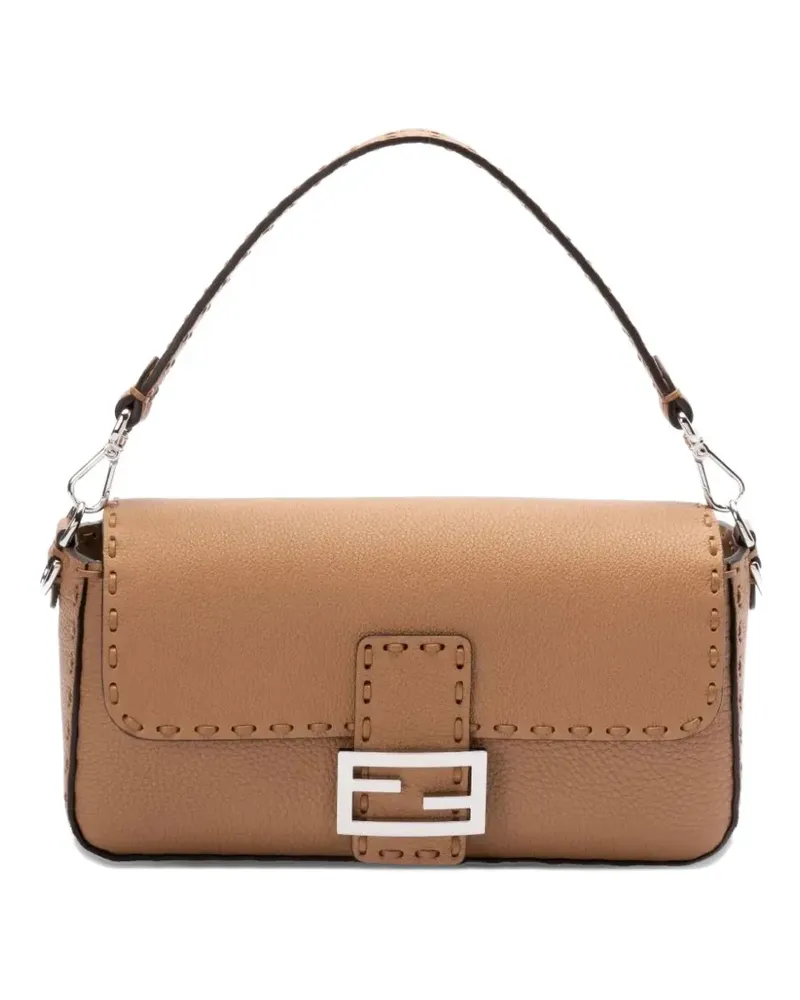 Fendi Kleine  Baguette Schultertasche - Braun Braun