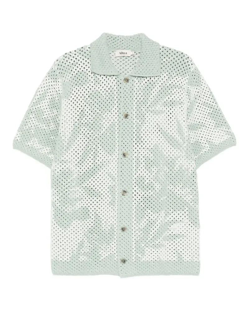 Altea Kurzärmeliges Hemd mit Blumen-Print - Grün Grün