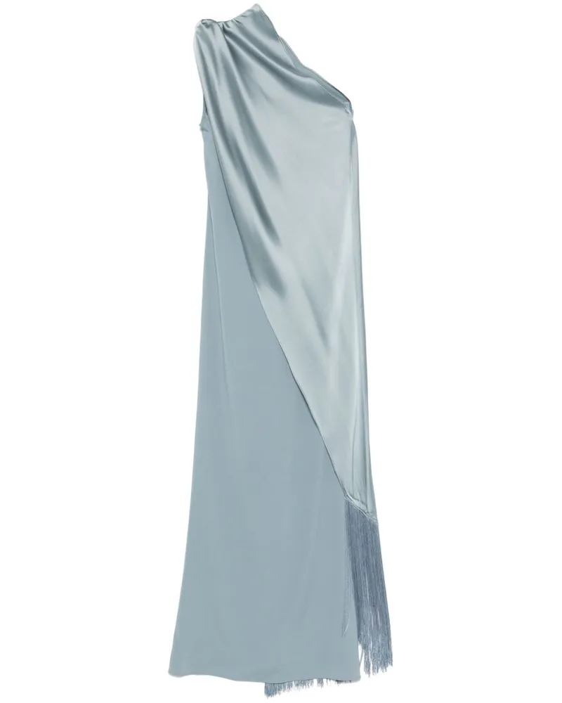 Taller Marmo Maxikleid mit Fransen - Blau Blau