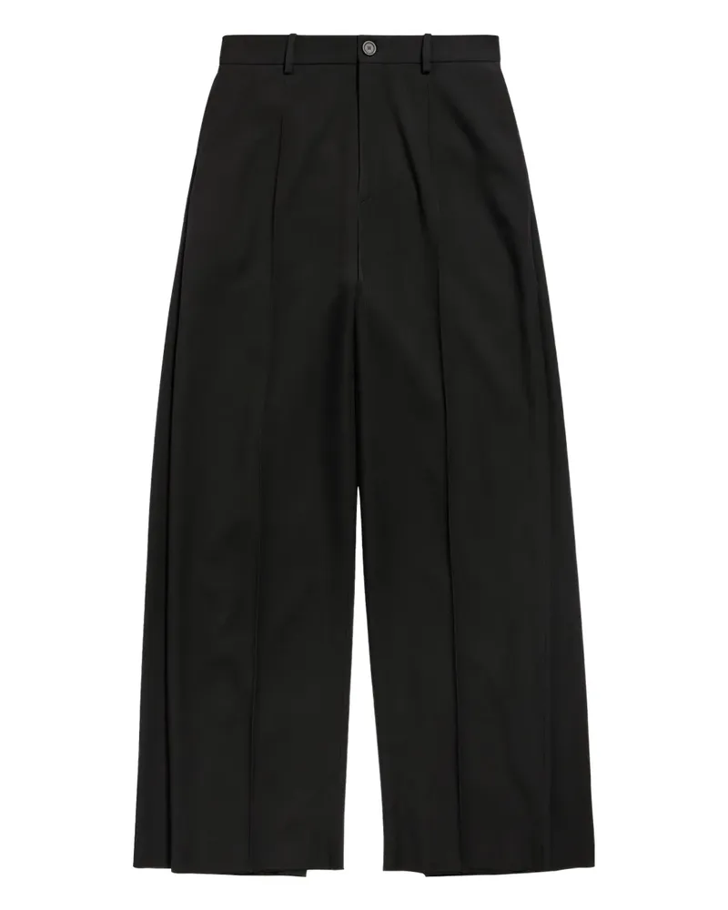 Balenciaga Hose mit weitem Bein - Schwarz Schwarz