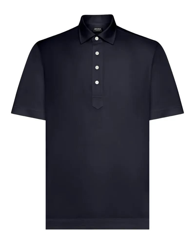 Ermenegildo Zegna buttoned polo shirt - Blau Blau