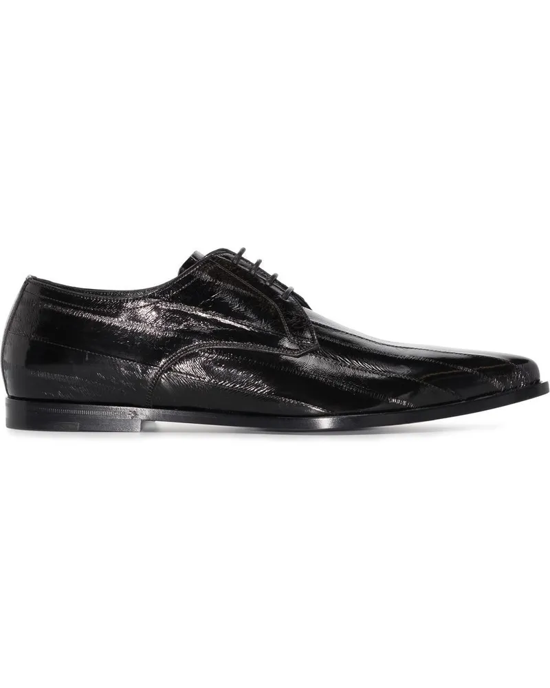 Dolce & Gabbana Derby-Schuhe mit spitzer Kappe - Schwarz Schwarz