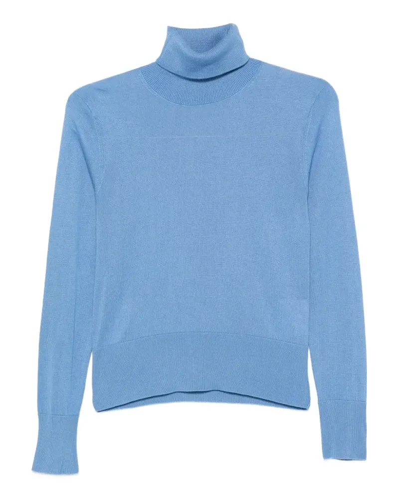 Alpha Studio Gestrickter Rollkragenpullover - Blau Blau
