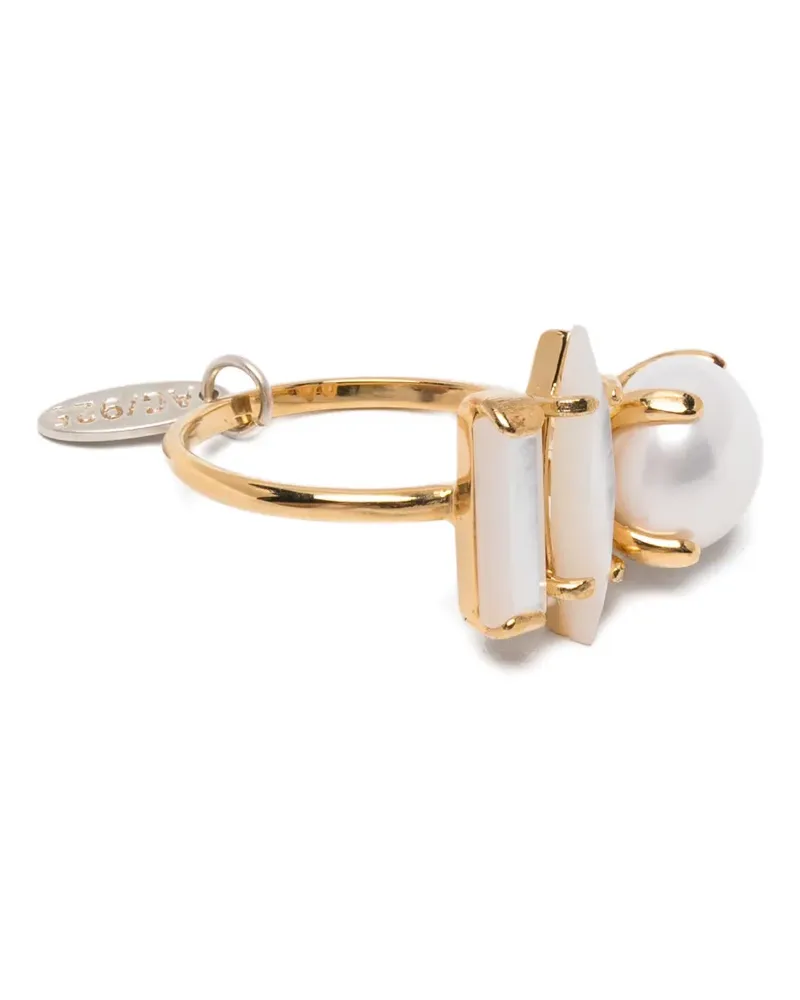 Wouters & Hendrix pearl-embellishment ring - Gold Gold