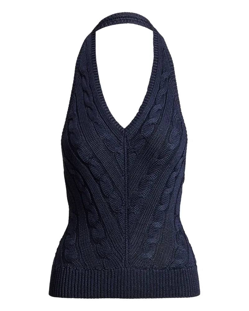 Ralph Lauren Oberteil mit Strickmuster - Blau Blau