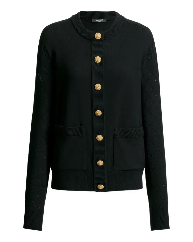 Balmain Klassischer Cardigan - Schwarz Schwarz