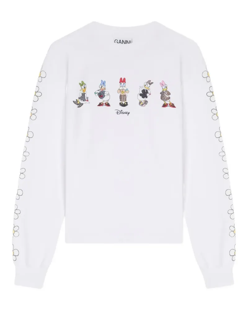 Ganni x Disney Langarmshirt - Weiß Weiß