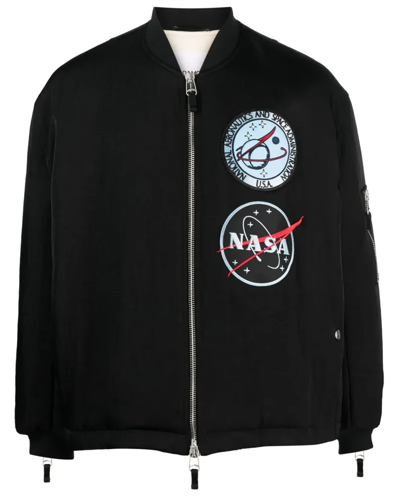 OAMC Bomberjacke mit Logo-Patch - Schwarz Schwarz