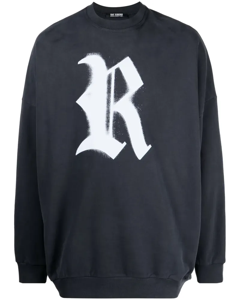 Raf Simons Sweatshirt im Oversized-Look - Blau Blau