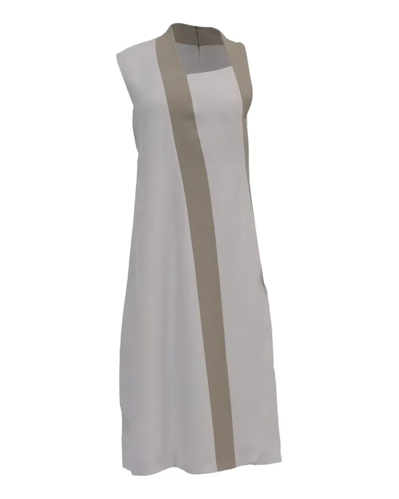 HUGO BOSS Asymmetrisches The Danelava Kleid mit Streifen - Weiß Weiß