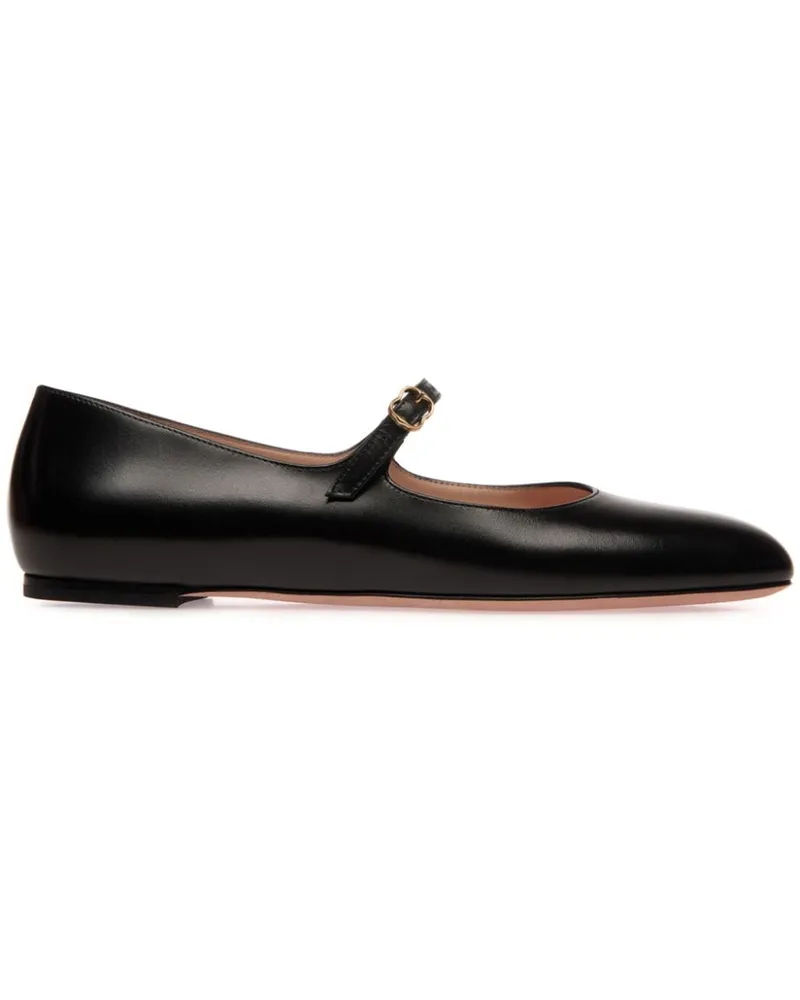 Bally Mary Janes aus gebürstetem Leder - Schwarz Schwarz