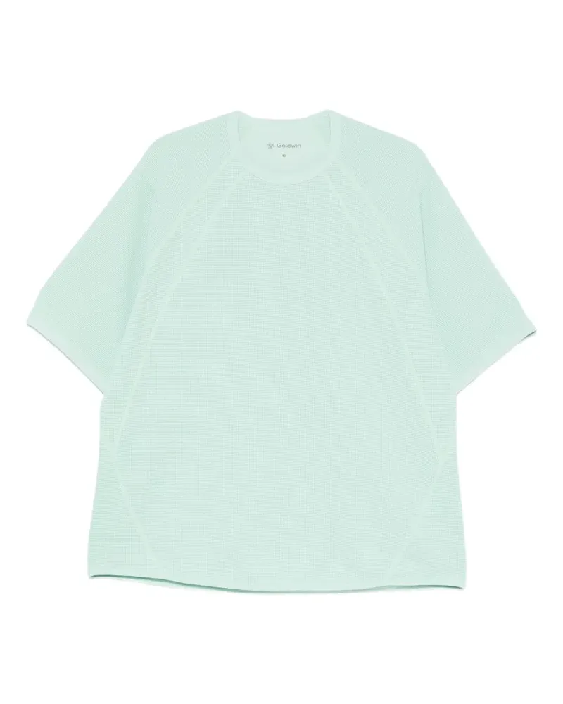 Goldwin Groa T-Shirt mit Waffelstrick-Muster - Grün Grün