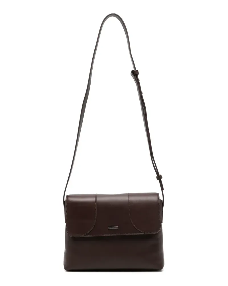 Emporio Armani Kuriertasche mit Logo-Schild - Braun Braun