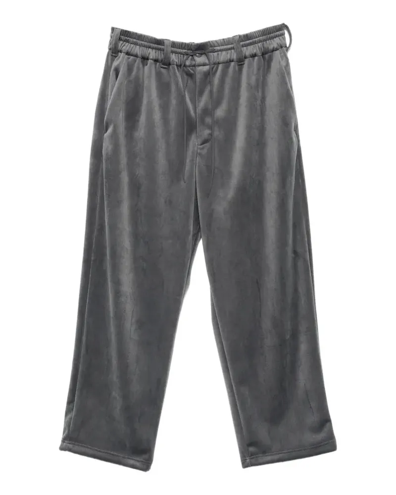 Y-3 Wide-Leg-Hose mit Logo-Print - Grau Grau