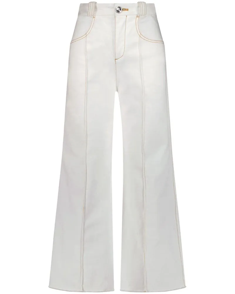 Giambattista Valli Hose mit Kontrastnähten - Weiß Weiß
