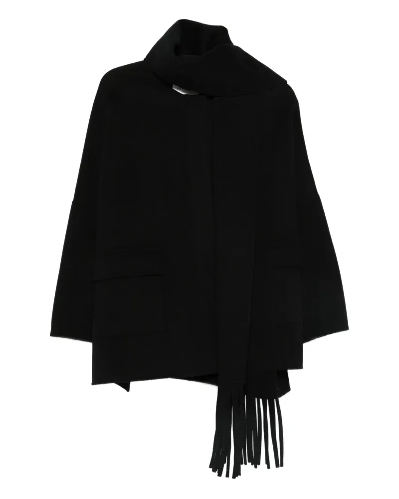 Ermanno Scervino Jacke mit appliziertem Schal - Schwarz Schwarz