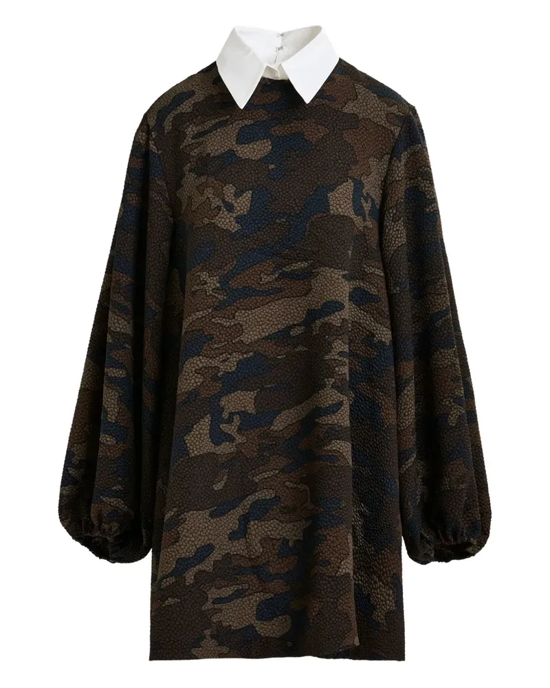 Essentiel Minikleid mit Camouflage-Print - Braun Braun