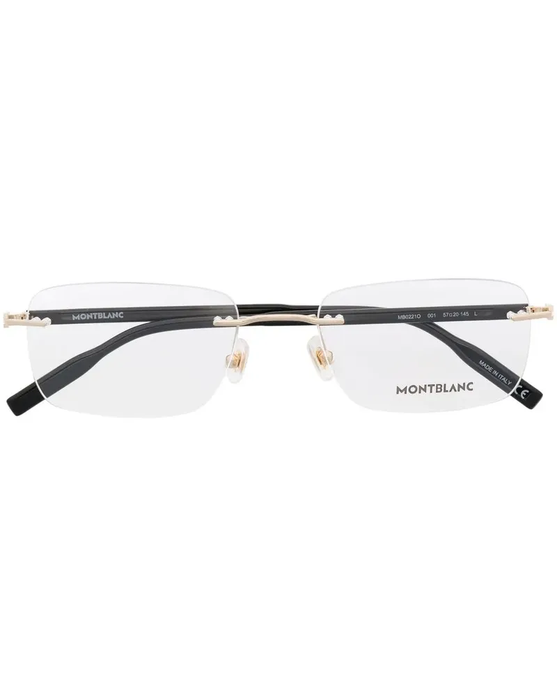Montblanc Brille mit eckigem Gestell - Gold Gold