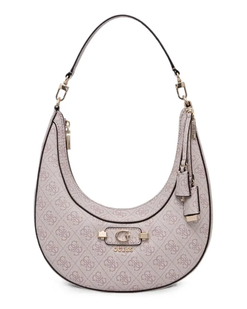 Guess Lindsey Schultertasche mit Monogramm-Print - Rosa Rosa