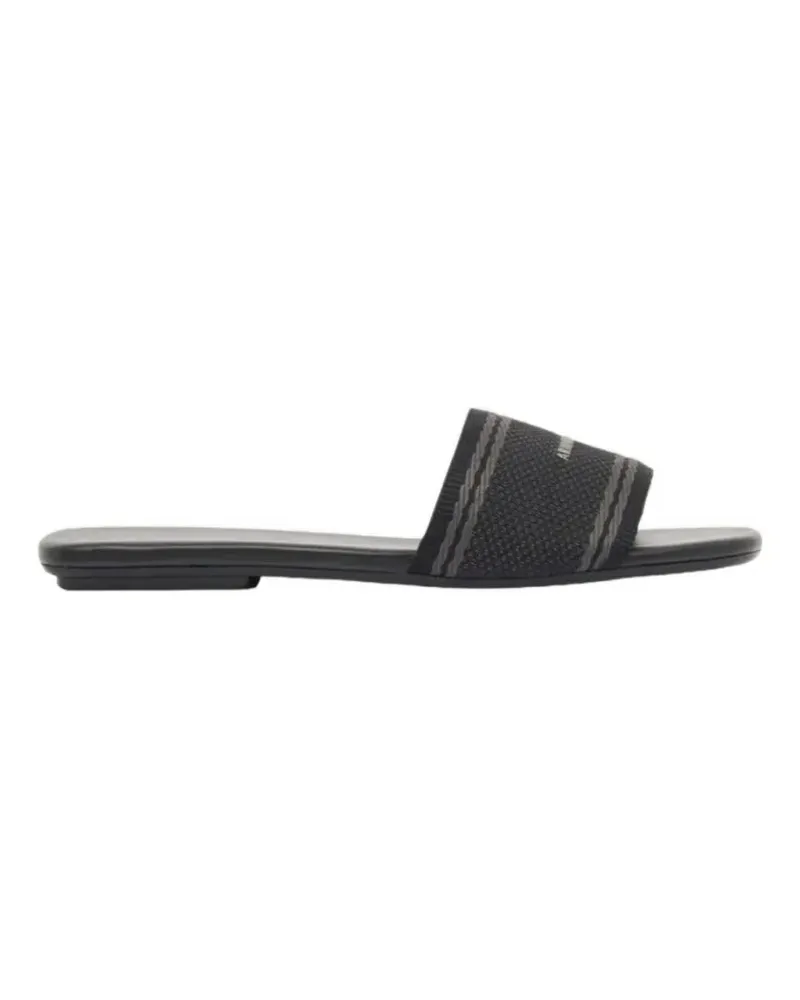 Armani Exchange logo-print sandals - Schwarz Schwarz