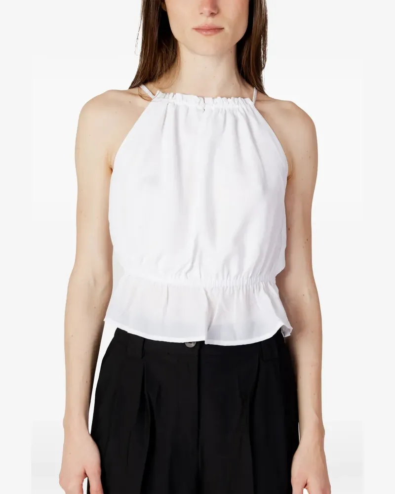 Pepe Jeans Neckholder-Top mit Rüschen - Weiß Weiß