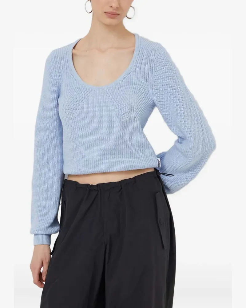 HUGO BOSS Pullover mit U-Ausschnitt - Blau Blau