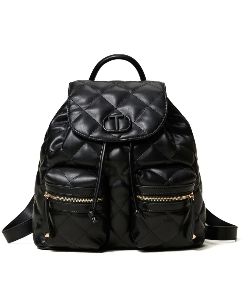 Twin-Set Gesteppter Rucksack - Schwarz Schwarz