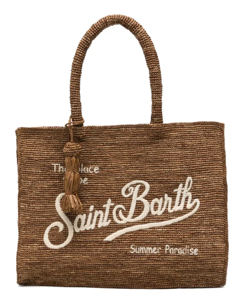 MC2 Saint Barth Vanity logo-embroidered tote bag - Braun Braun