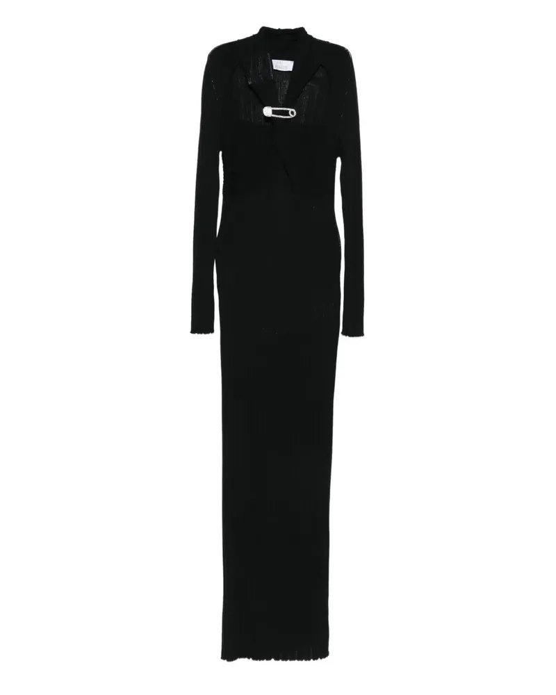 Giuseppe di Morabito Maxikleid mit Kristallverzierung - Schwarz Schwarz