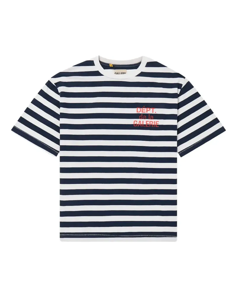 GALLERY DEPT. striped logo-print T-shirt - Blau Blau
