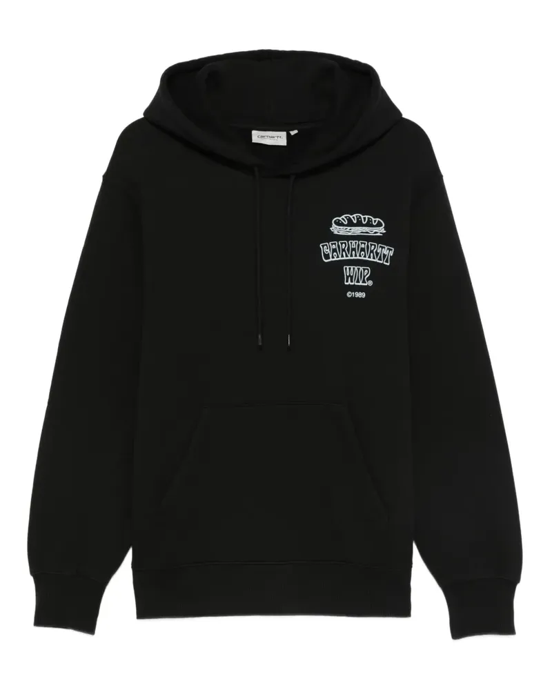 Carhartt WIP Sandwich Hoodie mit Logo-Print - Schwarz Schwarz