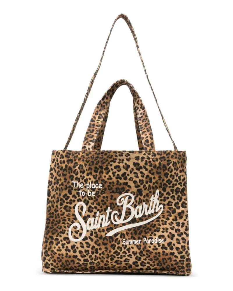 MC2 Saint Barth Essential leopard-print tote bag - Nude Nude