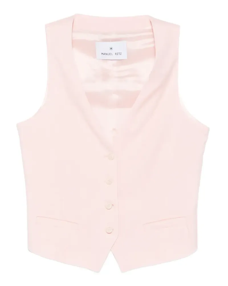 Manuel Ritz v-neck button-up waistcoat - Rosa Rosa