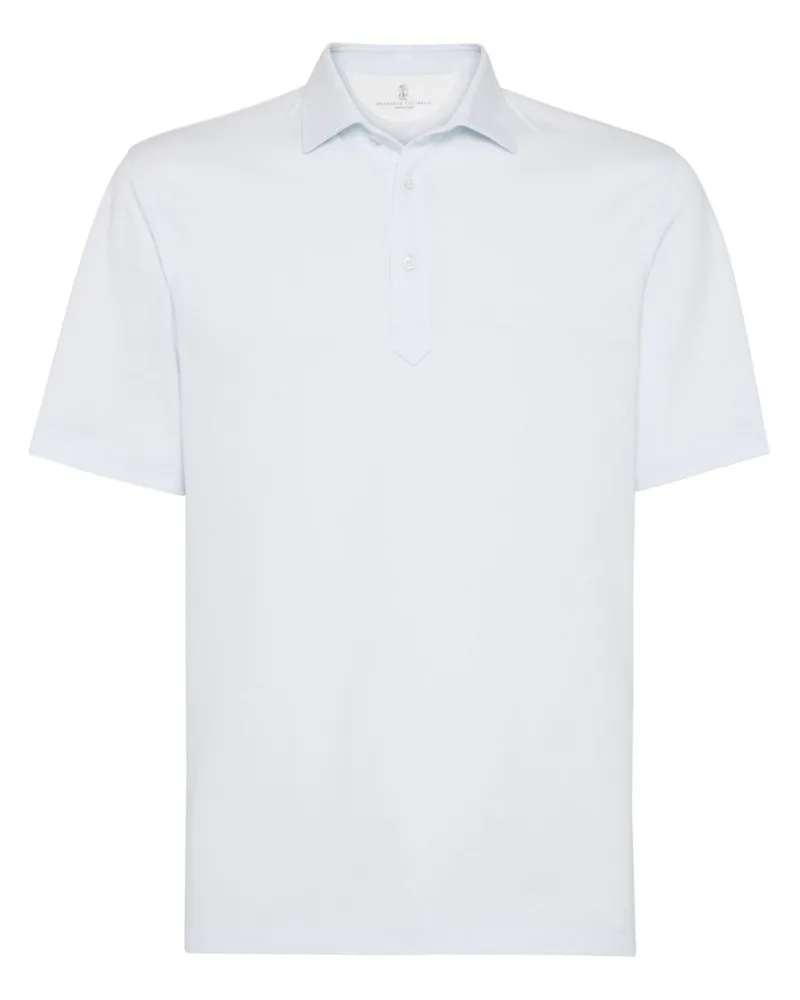 Brunello Cucinelli Poloshirt aus Bio-Baumwollgemisch - Blau Blau