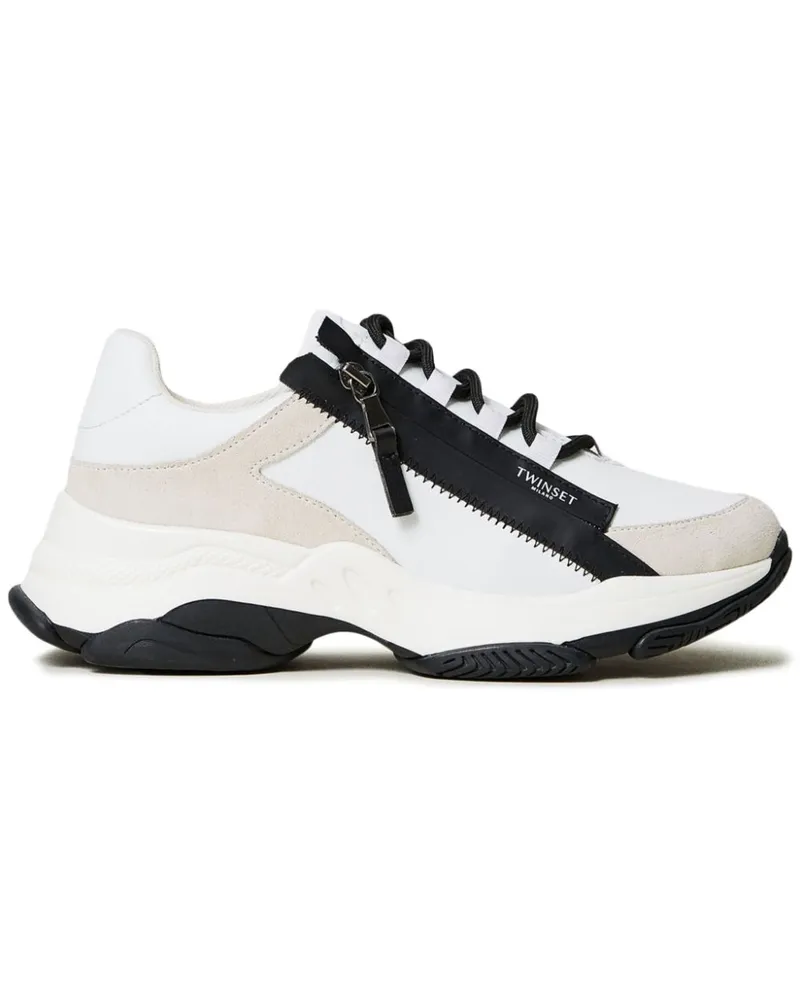 Twin-Set Sneakers mit Logo-Print - Weiß Weiß