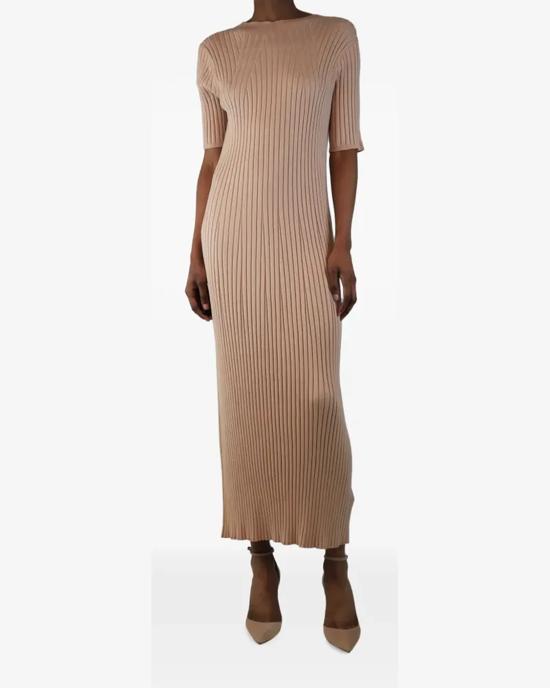 Varley ribbed-knit maxi dress - Nude Nude