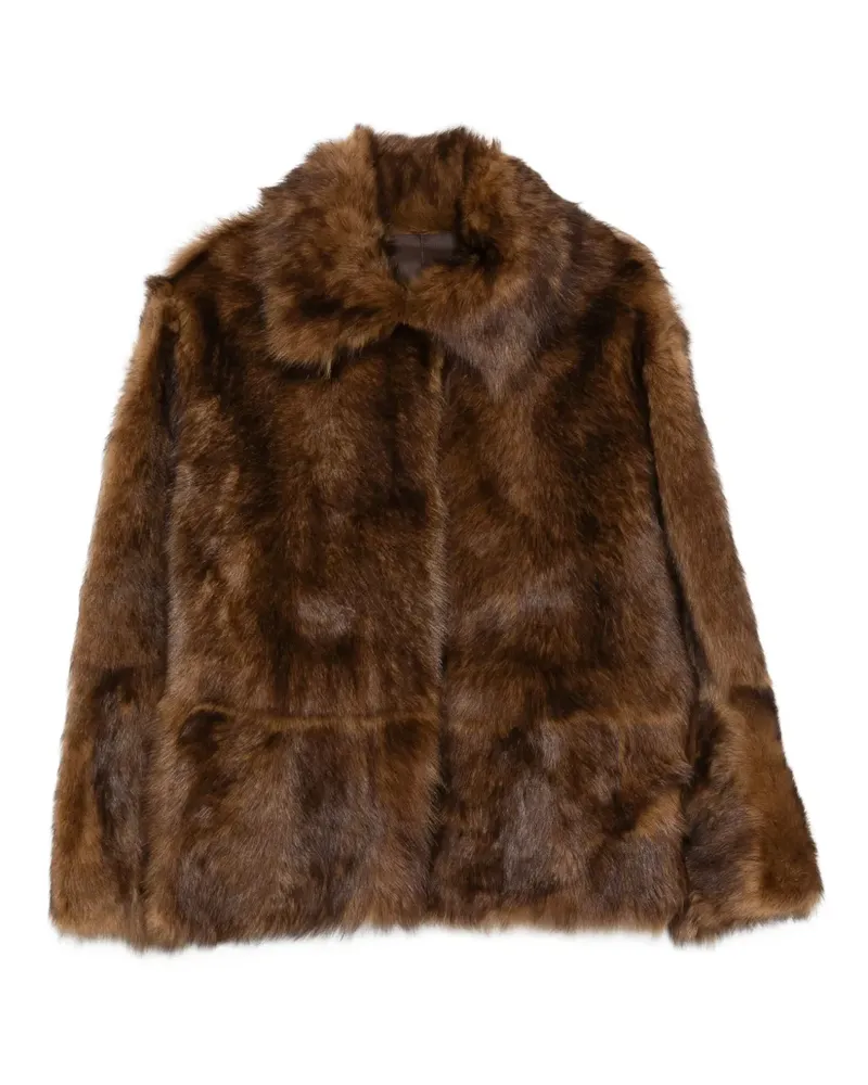 P.A.R.O.S.H. P.A.R.O H. Jacke aus Lammfell - Braun Braun
