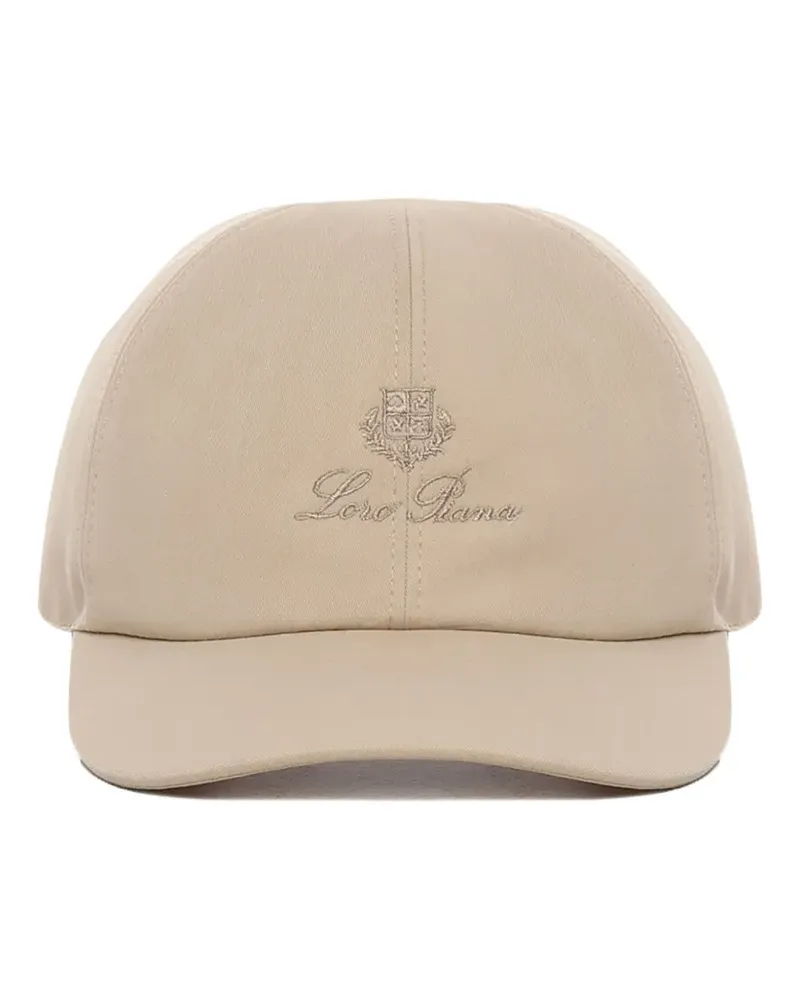 Loro Piana Baseballkappe mit Logo-Stickerei - Nude Nude