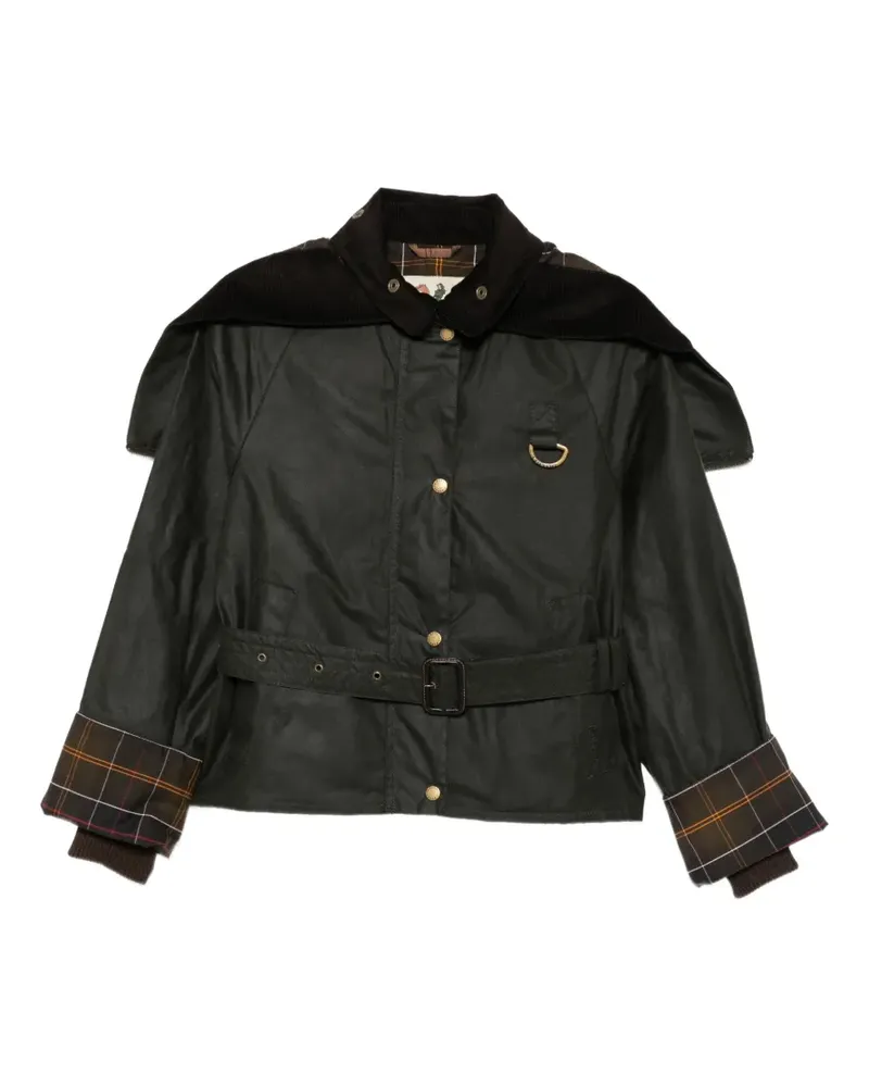 Barbour x WP gewachste Jacke mit Gürtel - Grün Grün