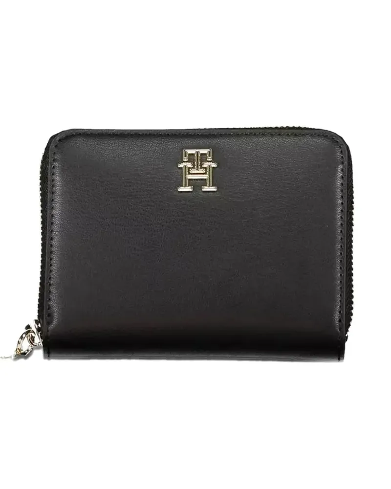 Tommy Hilfiger logo-plaque zip-around wallet - Schwarz Schwarz