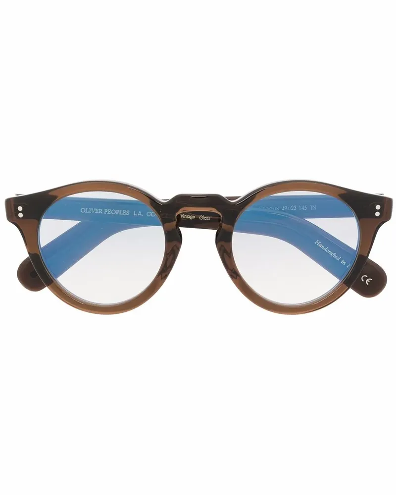 Oliver Peoples Runde Martineaux Brille - Braun Braun