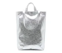 Sporta Tote Bag mit Metallic-Finish - Silber