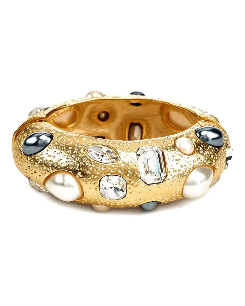 Kenneth Jay Lane Armreif mit Perlen - GOLD Gold