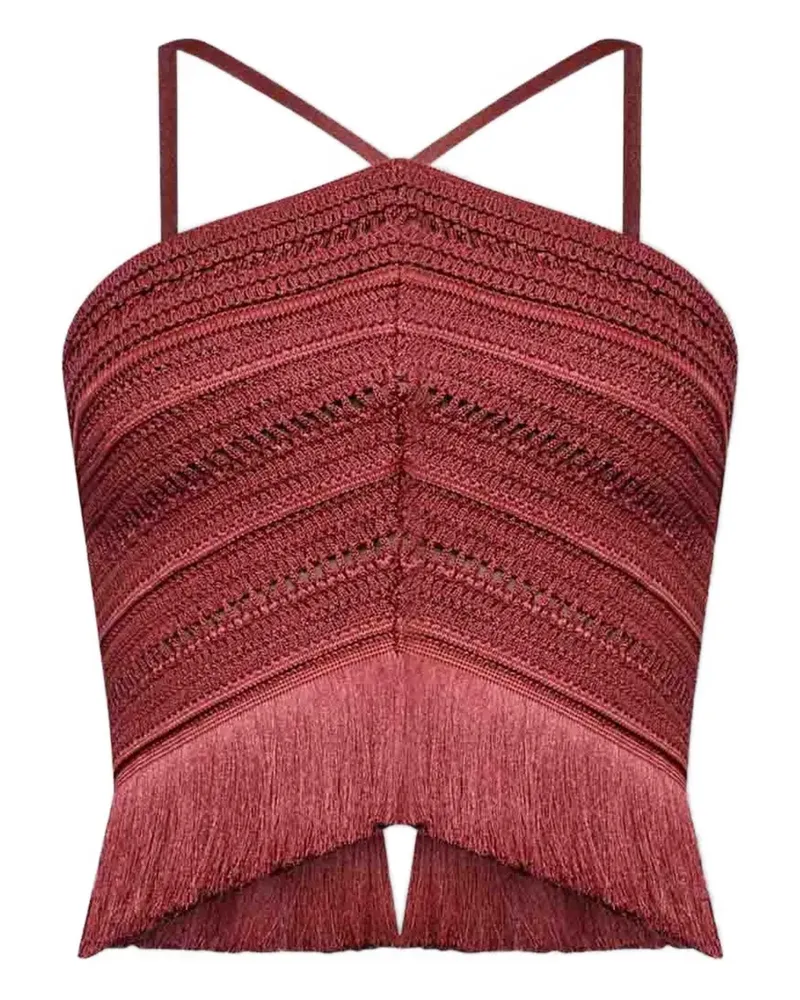 Pat Bo x Camila Coelho Amber fringed top - Braun Braun