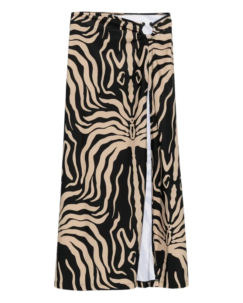 Johanna Ortiz Nuevo Destino midi skirt - Schwarz Schwarz