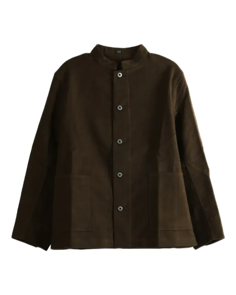 Taiga Takahashi Lot.307 Jacke mit Schnallenriemen und Stehkragen - Braun Braun